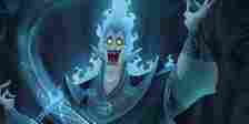 The villainous greek God hades from disney's animated hercules as he appears in Disney's Lorcana from Ravensberger