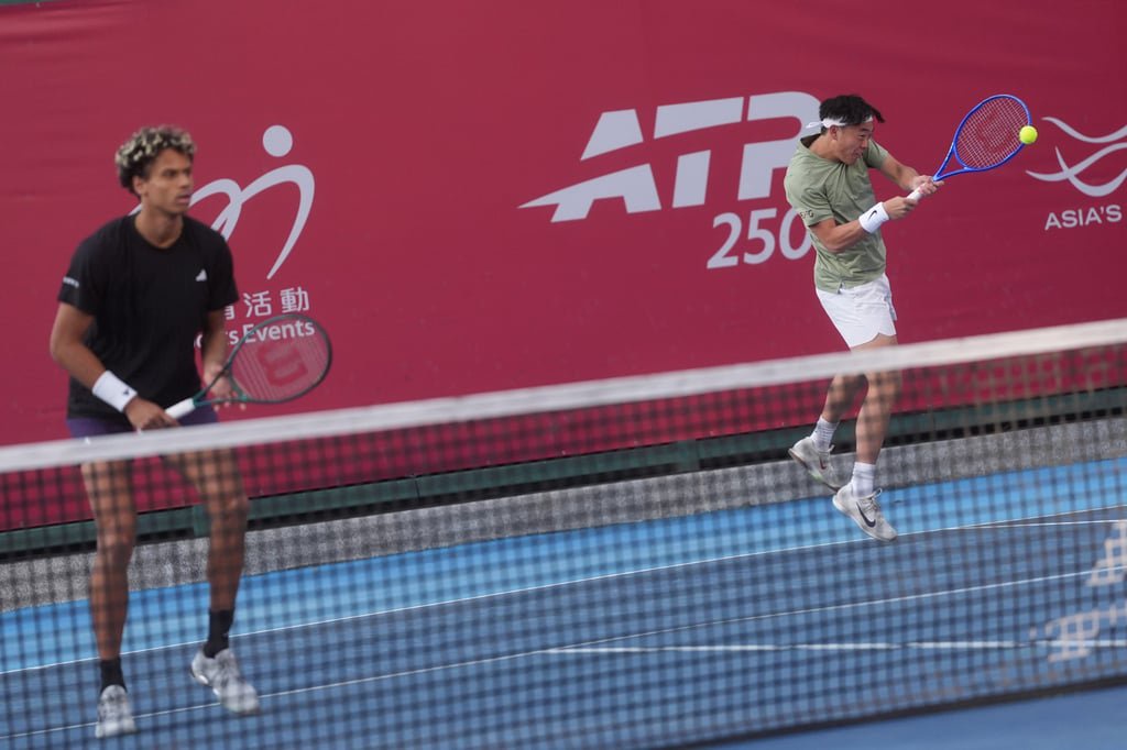 Coleman Wong (right) and Gabriel Diallo the pair teamed up for the men’s doubles at this year’s Hong Kong Tennis Open. Photo: Elson Li