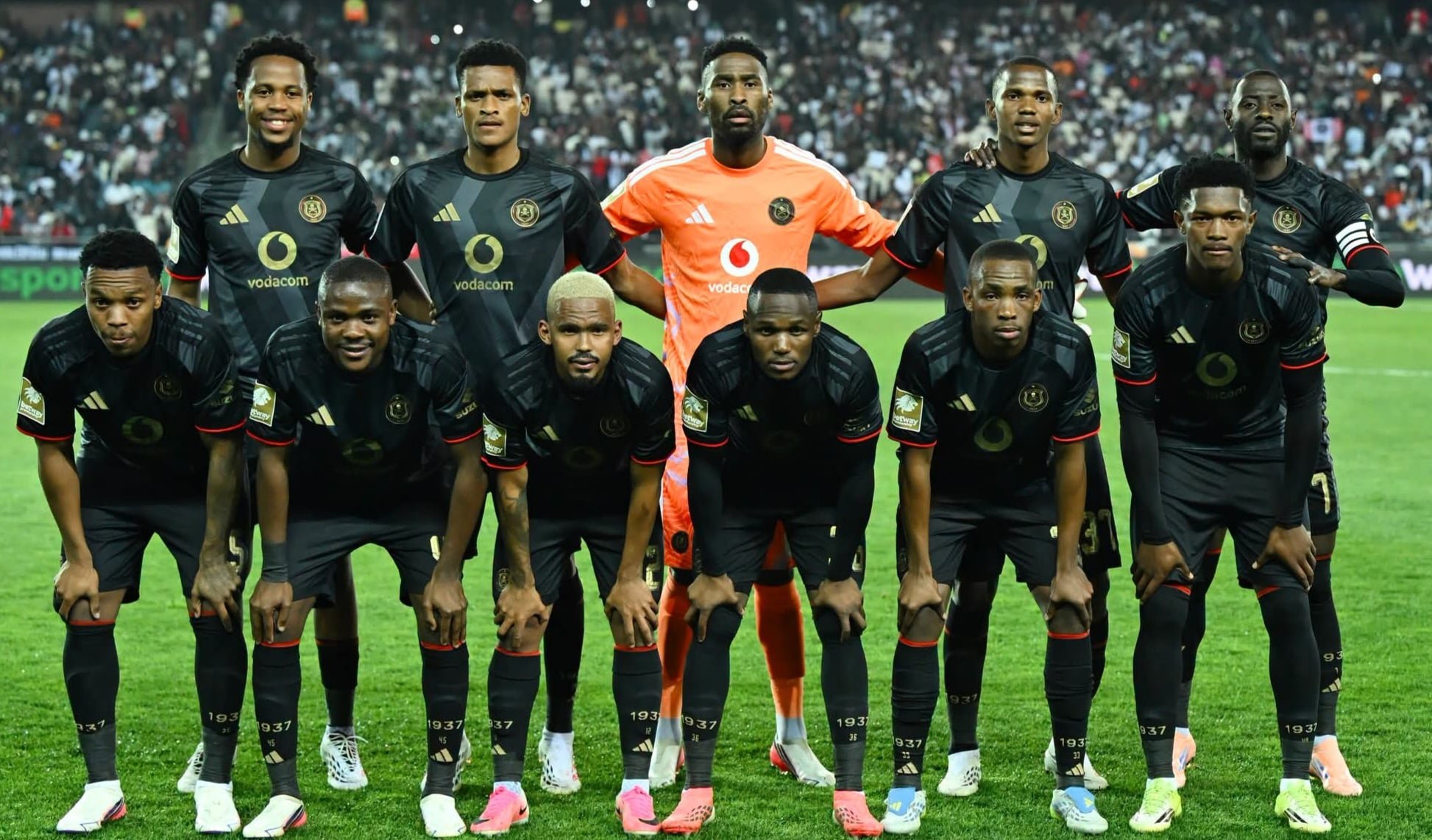 Orlando Pirates XI lining up for a team picture
