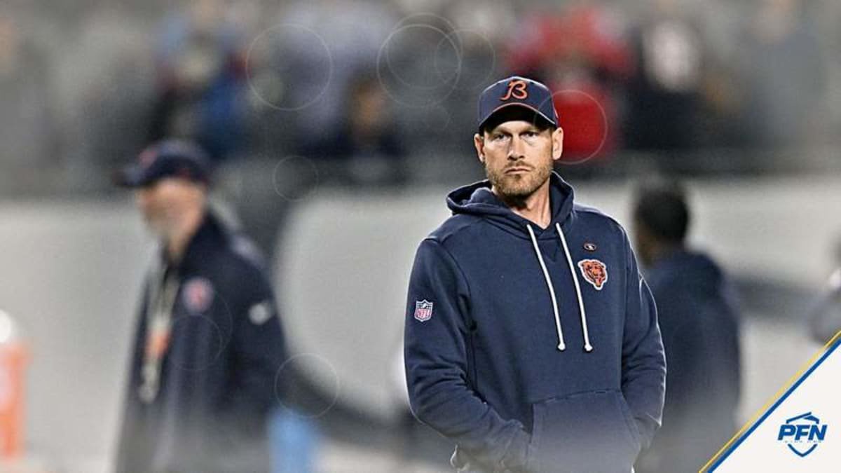 Oct 22, 2026; Chicago, Illinois, USA; Chicago Bears head coach Ben Johnson looks on prior to the game against the New England Patriots at Soldier Field. © Patrick Gorski-Imagn Images