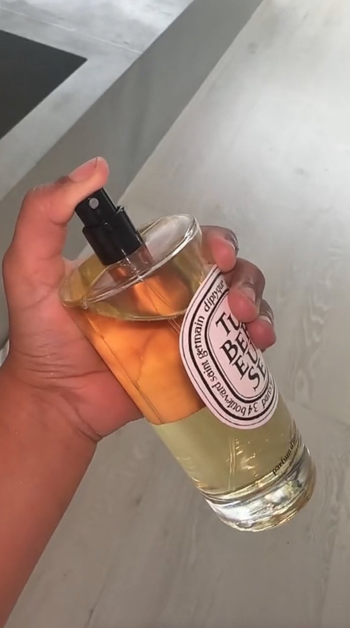 The tween was seen spraying a $60 bottle of Diptique perfume spray in a new TikTok video