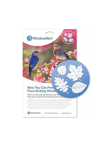 Leaf Medley Anti-Collision Decal in blue and white pattern next to branded packaging