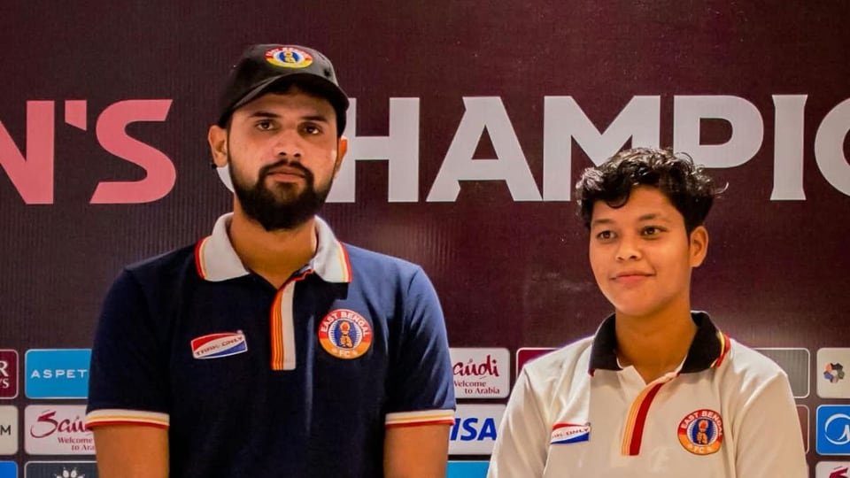 Anthony, the team's head coach, alongside Sathi Debnath, who can play in both midfield and defence. (East Bengal)