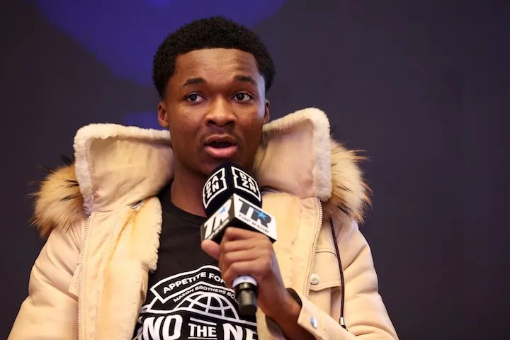 Abdullah Mason at the Top Rank-DAZN press conference. (March 18, 2026)