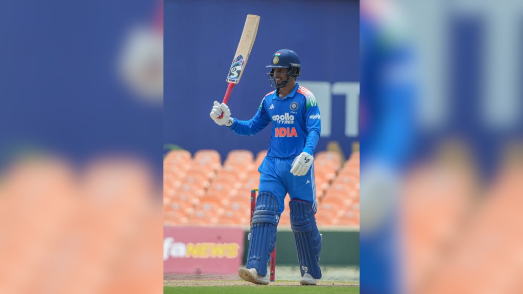 Cricketer Kumar Kushagra in action. (SLC)
