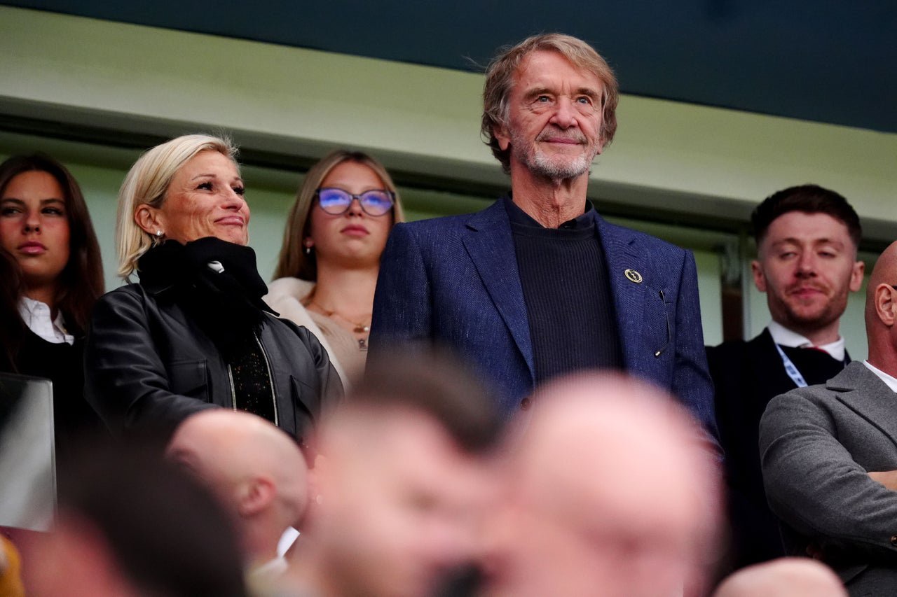 Sir Jim Ratcliffe watching Manchester United play Aston Villa (PA Archive)