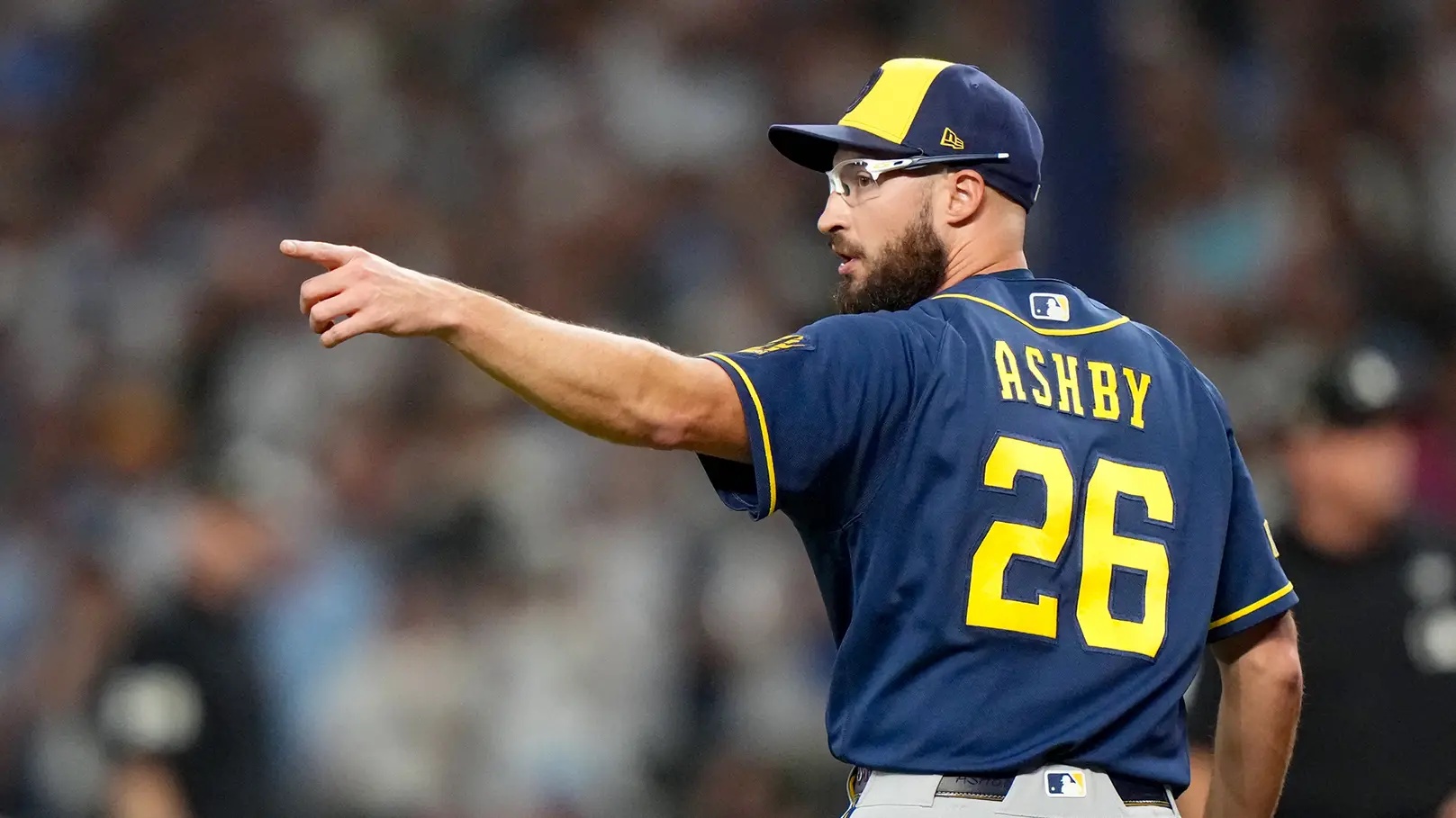 Milwaukee Brewers pitcher Aaron Ashby