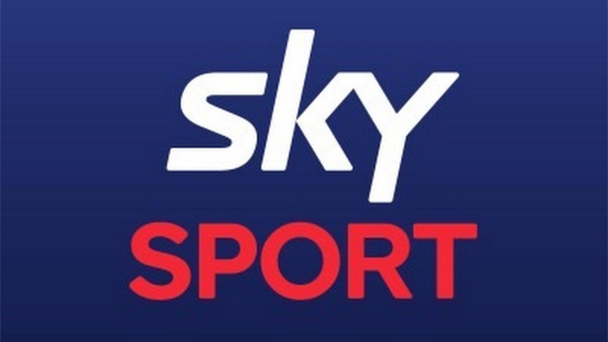 The logo for broadcaster Sky Sport NZ on a dark blue background.