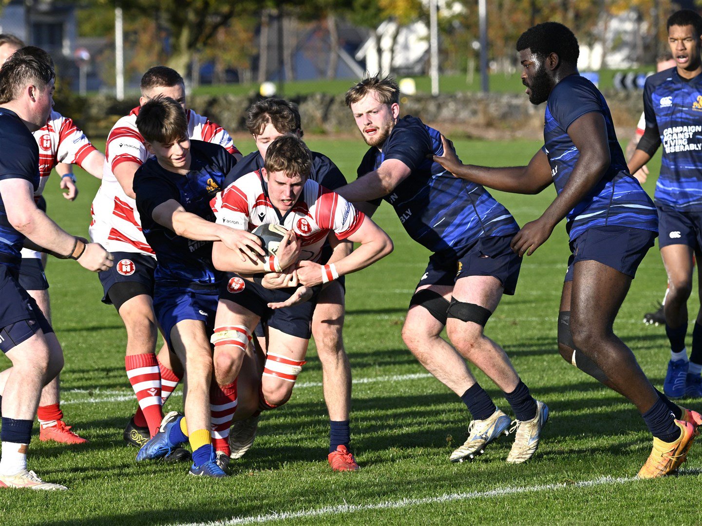 Rory Free drives through defence. Picture: James Officer