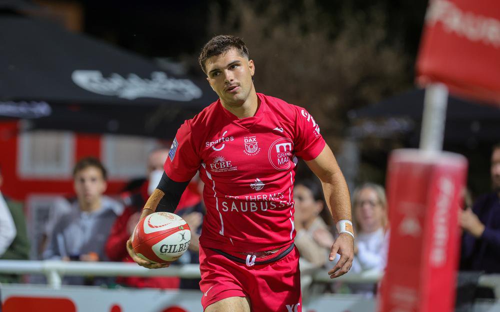 Bastien Daguerre a inscrit son troisième essai de la saison au terme d’un joli mouvement collectif de la ligne arrière landaise.
