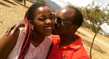 A past photo of Jackie Matubia with her ex-husband Kennedy Njogu