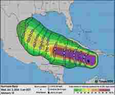 Hurricane Beryl map shows path of deadly storm as it's set to hit holiday hotspots in Jamaica and Mexico
Beryl was a Category 4 hurricane in the Caribbean Sea early Wednesday Eastern time, the National Hurricane Center said in its latest advisory.