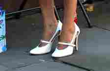 Sarah Jessica Parker, 'And Just Like That,' Mary Janes, Maison Margiela, classic, white, leather