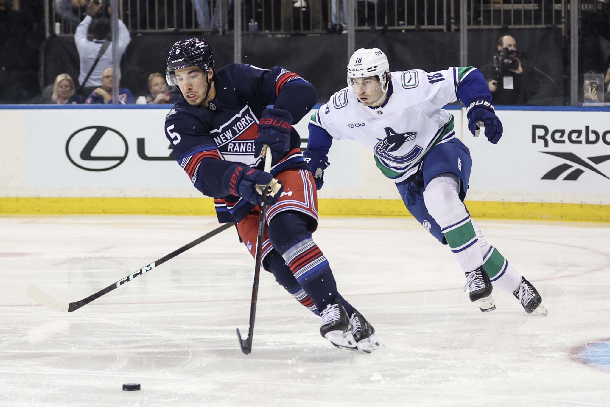 NHL: Vancouver Canucks at New York Rangers