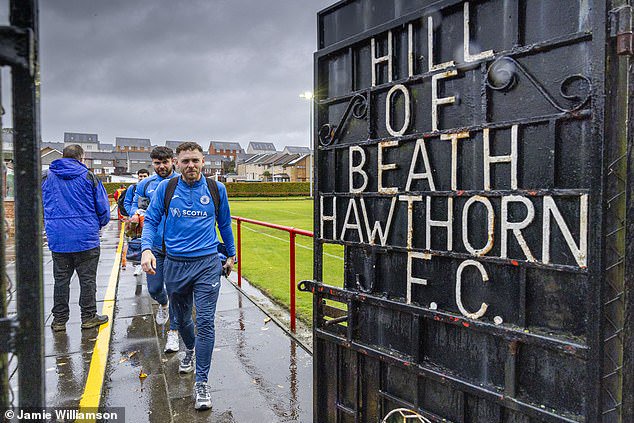 Musselburgh's players prepare to head for home after discovering their Cup tie was cancelled