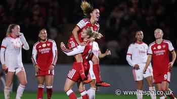 Arsenal 3-0 Benfica: Alessia Russo makes history with Women's Champions League hat trick