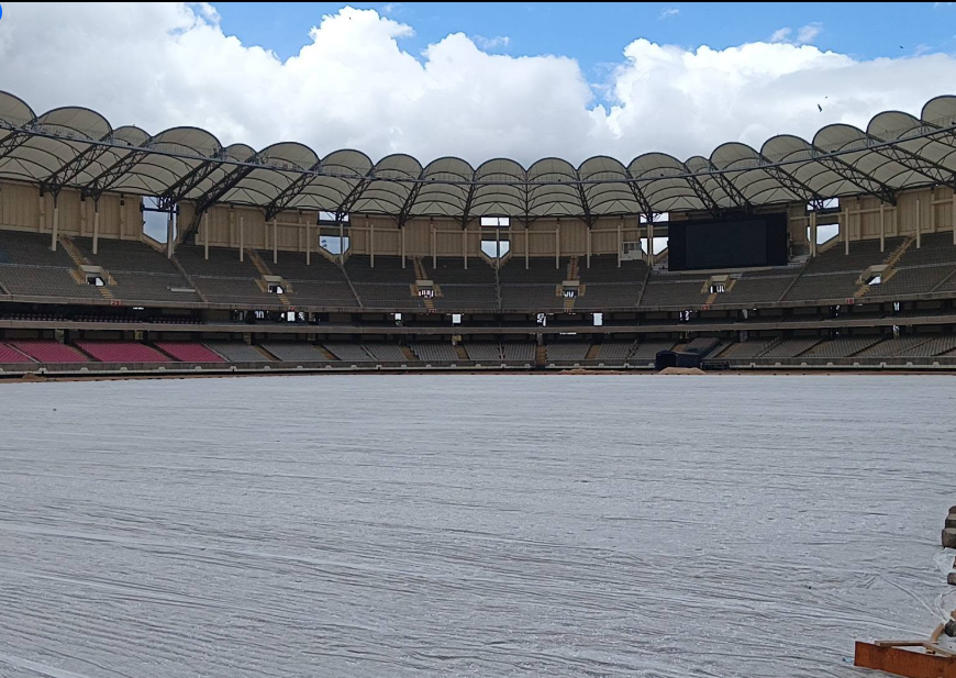 The under-renovation Kasarani Stadium ahead of AFCON 2027 and 2029 World Athletics Championships. PHOTO/https://www.facebook.com/elijah.mwangi.961