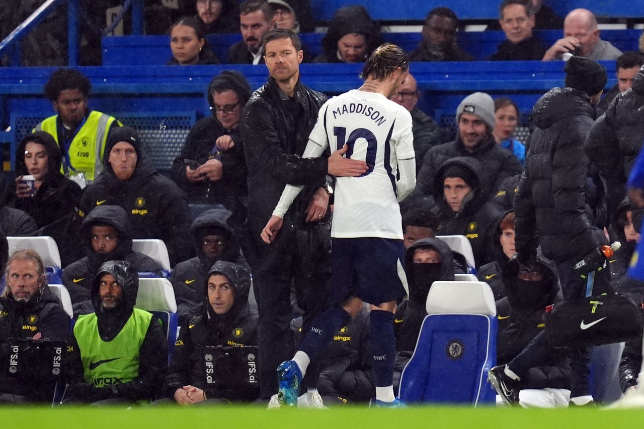 James Maddison went straight down the tunnel after being replaced (PA)