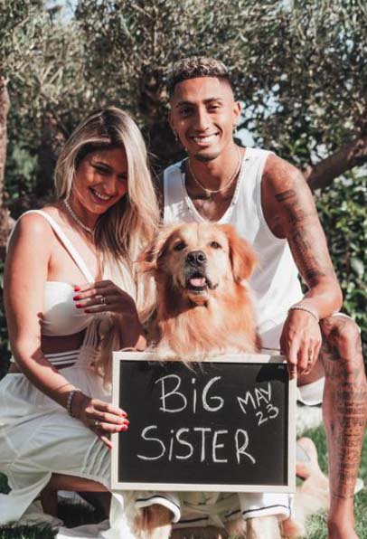 And they even got their dog involved in the announcement