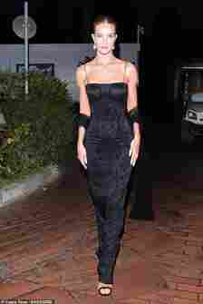 Rosie Huntington-Whiteley stunned as she attended the Sardinia high jewellery evening in Italy on Monday