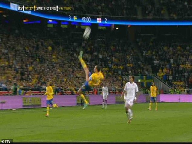Zlatan Ibrahimovic's amazing strike towards the end of the match sealed Sweden's 4-2 win