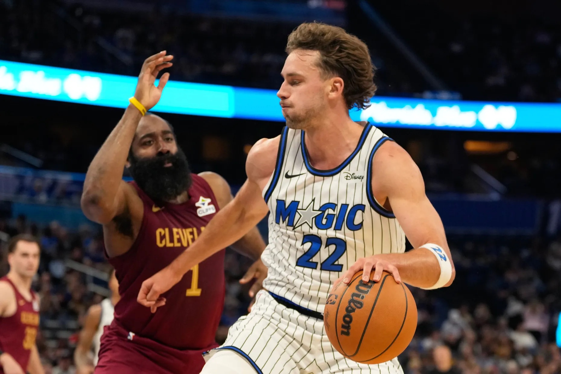 Zwei Stars der NBA: Franz Wagner (rechts) von den Orlando Magic und James Harden von den Cleveland Cavaliers.