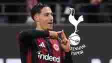 Younes Ebnoutalib with Tottenham badge