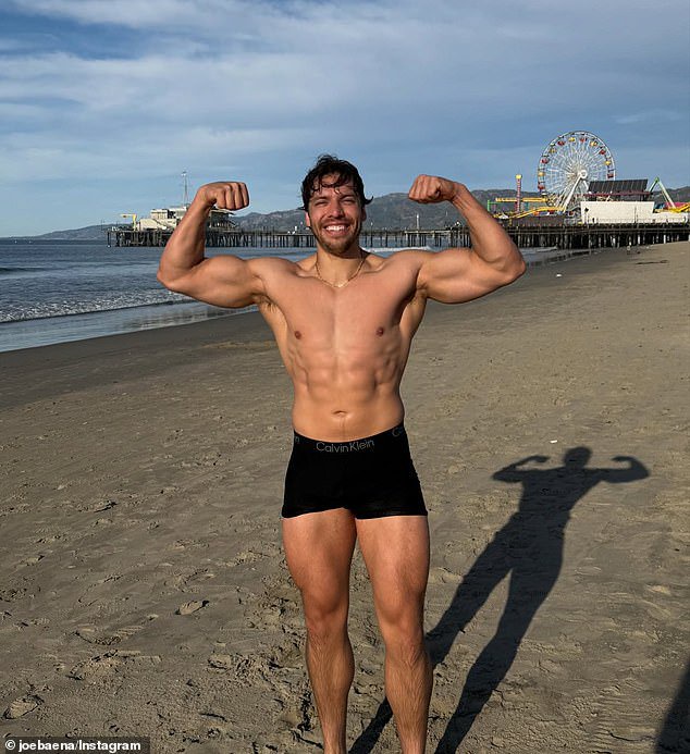 Christopher's transformation has drawn comparisons to his bodybuilding half-brother Joseph Baena (pictured in November 2025)