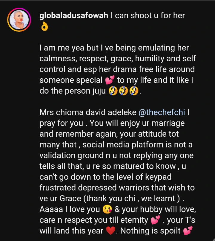 "I Can Sh00t You For Her" -Actress Adu Sarfowaa Says As She Showers Praises On Davido's Wife, Chioma