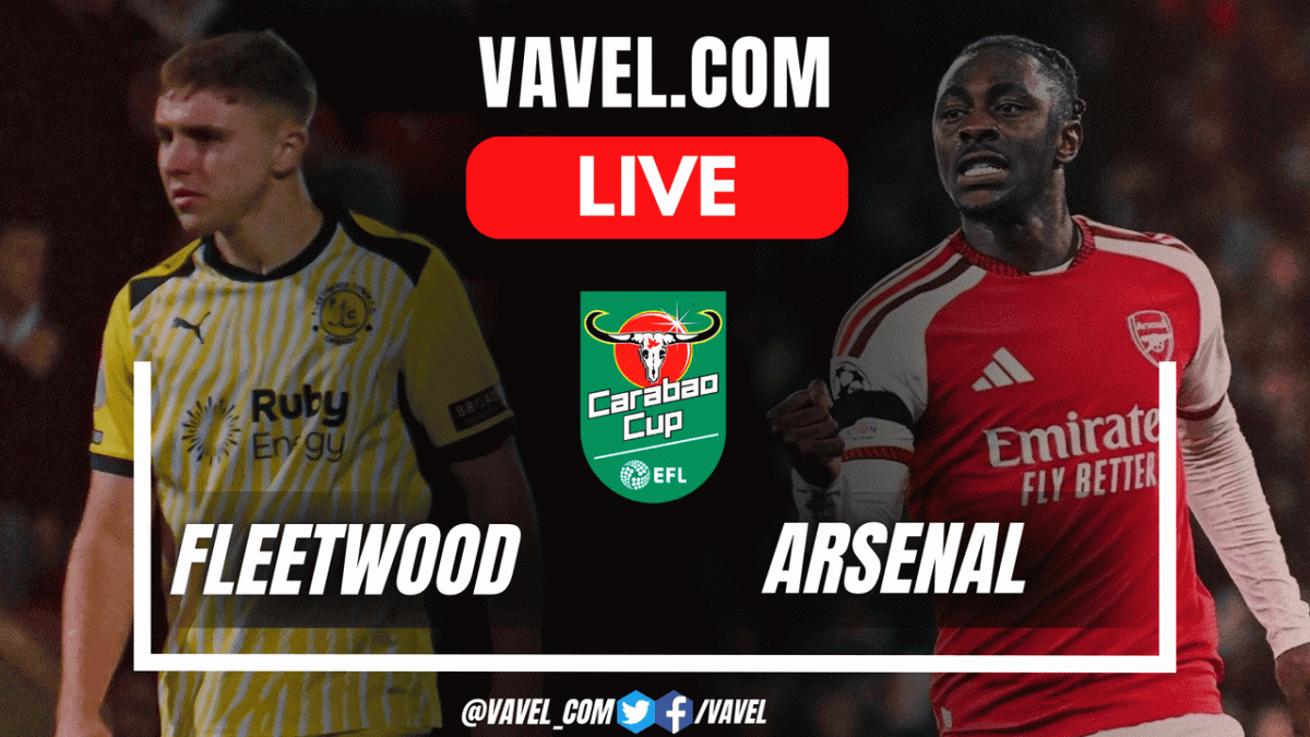 Fleetwood vs Arsenal LIVE Score Updates in EFL Carabao Cup Match (1-1)