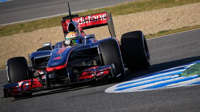 McLaren's Lewis Hamilton of Britain drives the new McLaren MP-27 during Formula One winter testing at the Circuito de Jerez.