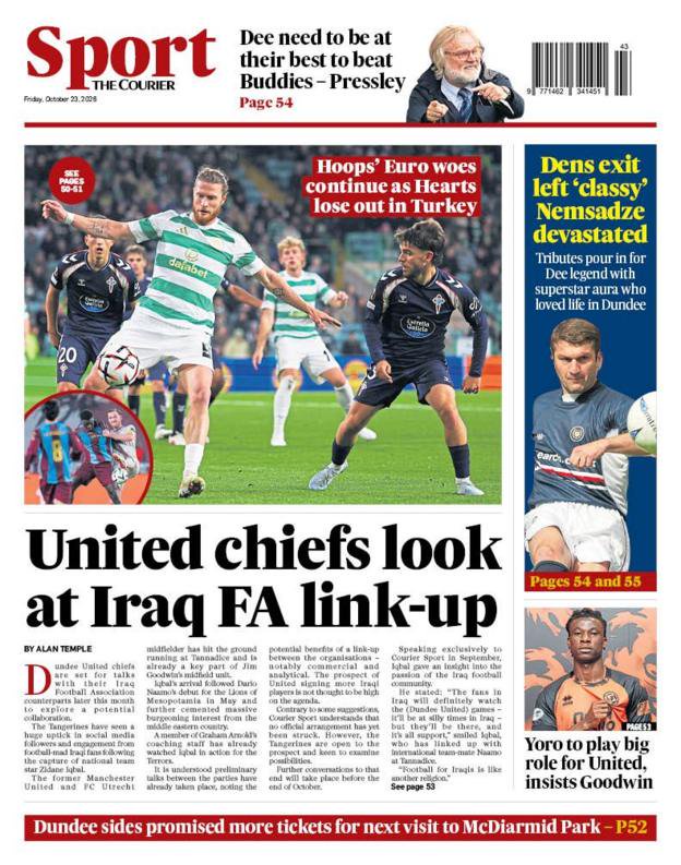 The back page of The Courier on 231026