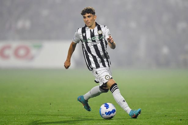 SALERNO, ITALY - MAY 22: Simone Pafundi of Udinese Calcio during the Serie A match between US Salernitana and Udinese Calcio at Stadio Arechi on May 22, 2022 in Salerno, Italy. (Photo by Francesco Pecoraro/Getty Images)