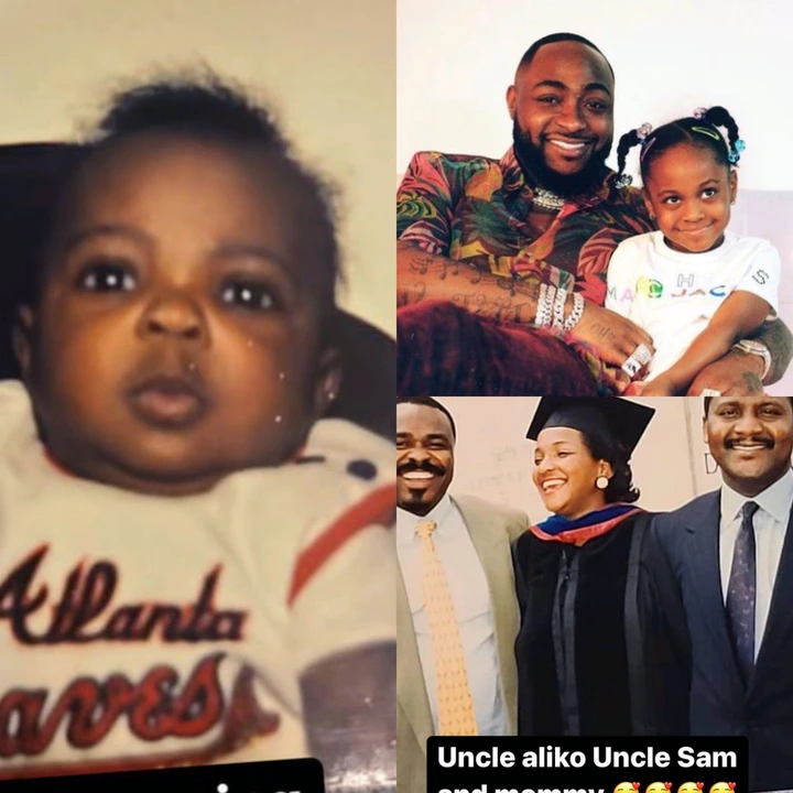 Davido Shares Throwback Pictures Of His Late Mother With Aliko Dangote