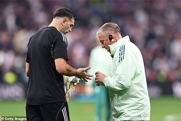 Martinez sustained a broken finger before playing for Aston Villa in the Europa League final