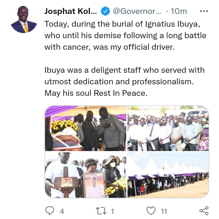 R.I.P.: Sadness And Dejection As Death Strikes Taking Away Turkana Governor Josphat Nanok's Driver 2022