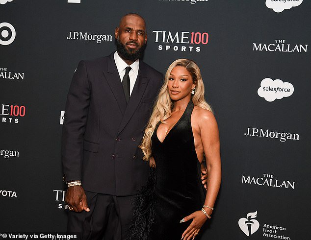 James credited wife Savannah as the 'backbone' of his career as he enters his 24th season