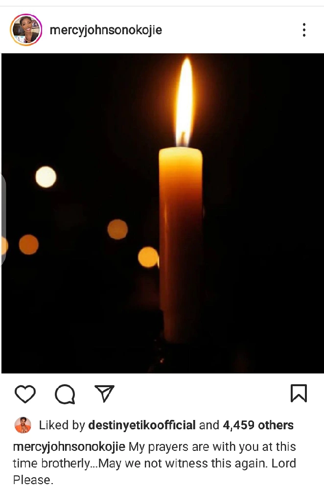 "May We Not Witness This Again Lord "-Mercy Johnson Says As She Mourns Her Colleague's Son Death