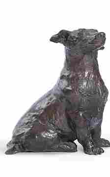 A bronze study of Charles' beloved Jack Russell Tigga, who died aged 18 in 2002, is expected to sell for up to £500