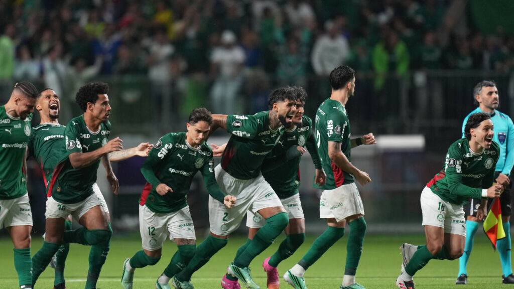 Die Spieler von Palmeiras feiern den neuerlichen Final-Einzug