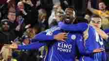 Leicester's Wilfred Ndidi celebrates scoring against Southampton