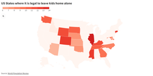 US states where kids can be left