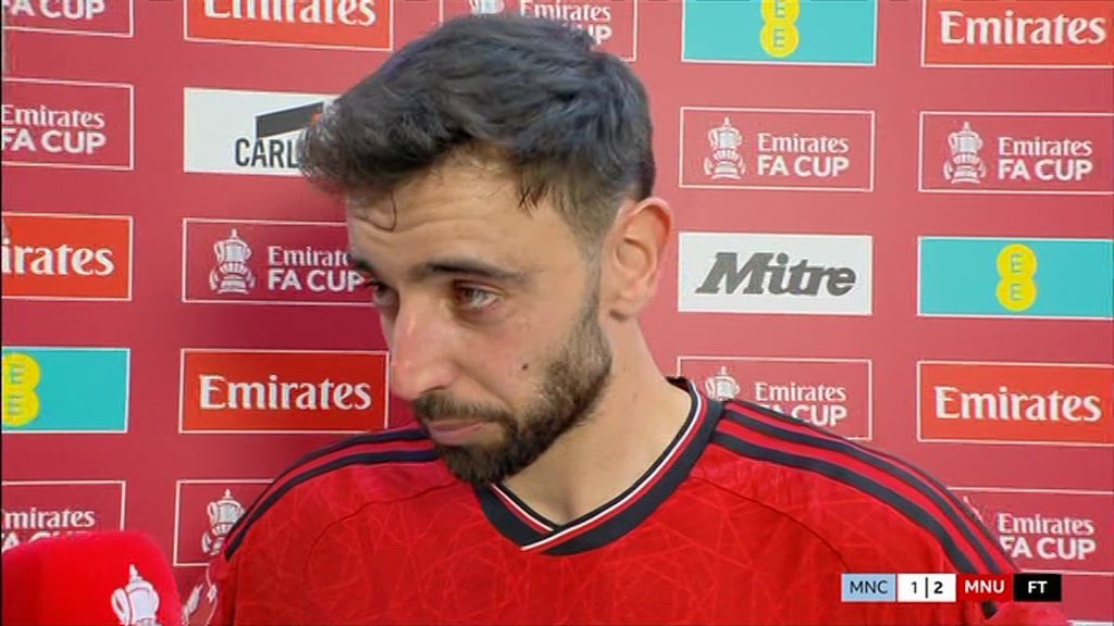 Bruno Fernandes gave a tearful post-match interview
