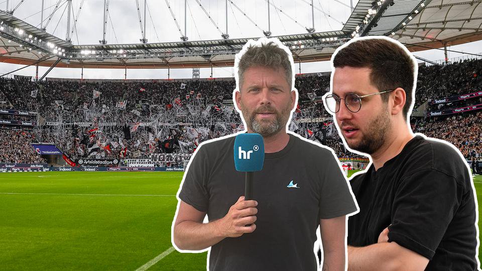 Die hr-Sportreporter Mark Weidenfeller (links) und Daniel Schmitt.