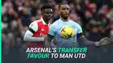 Arsenal winger Bukayo Saka, Brentford striker Ivan Toney