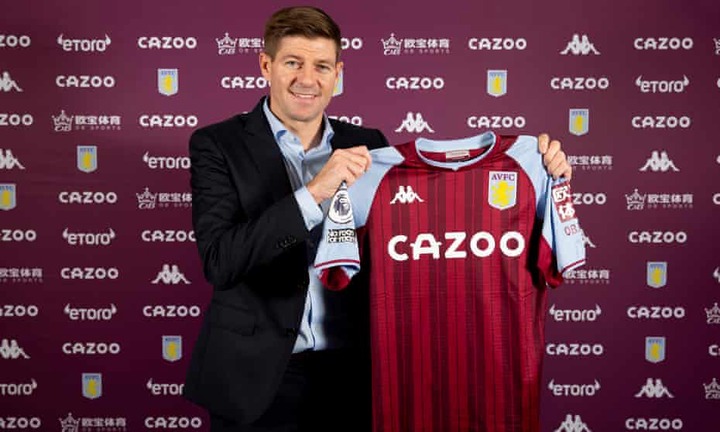 Aston Villa confirm Steven Gerrard as new manager as he leaves Rangers |  Aston Villa | The Guardian
