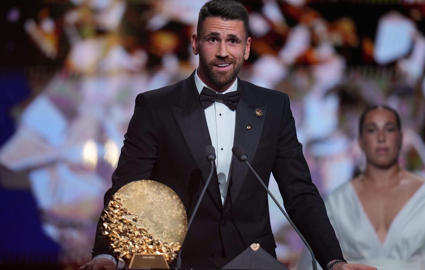 Lors de la Coupe du monde, Unai Simon n’a encaissé qu’un seul but. C’est donc avec une certaine logique qu’il a remporté le trophée Yachine de meilleur gardien lors de cette 70e cérémonie du Ballon d’or.