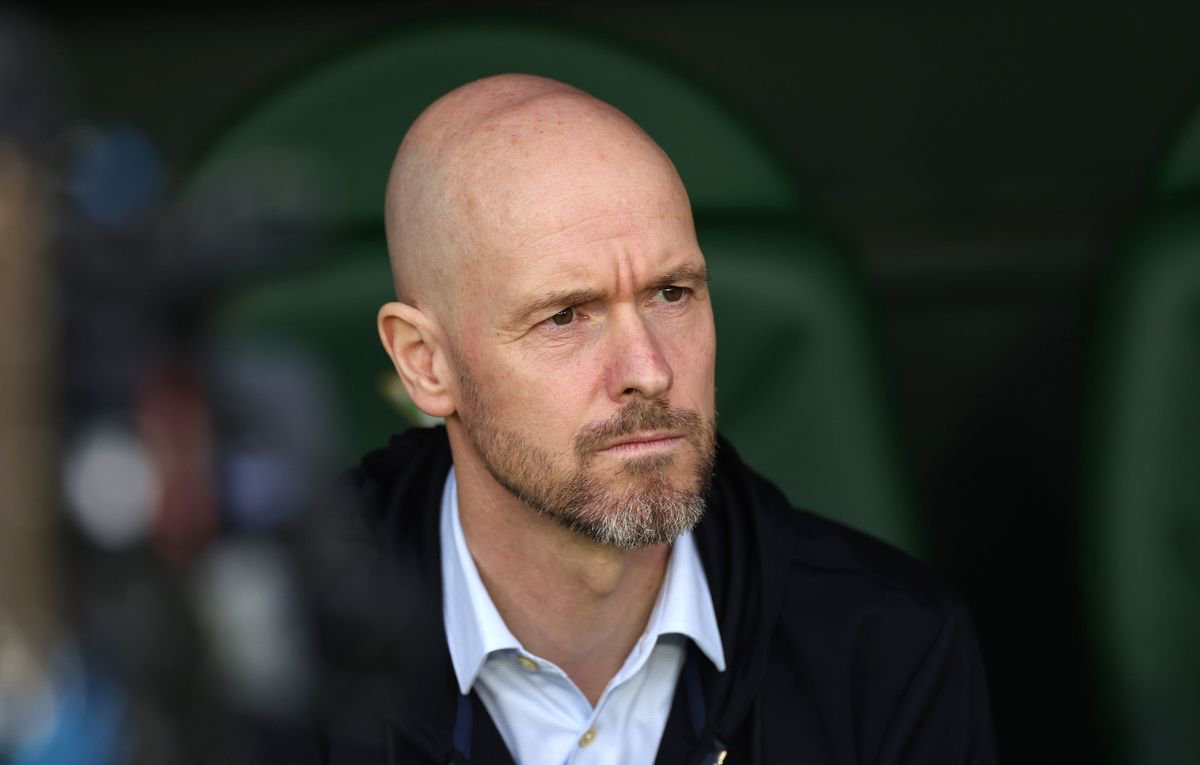Former Manchester United manager Erik ten Hag during the UEFA Europa League round of sixteen, second leg match at the Benito Villamarin Stadium, Seville in March 2023