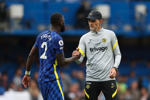 Antonio Rudiger and Thomas Tuchel