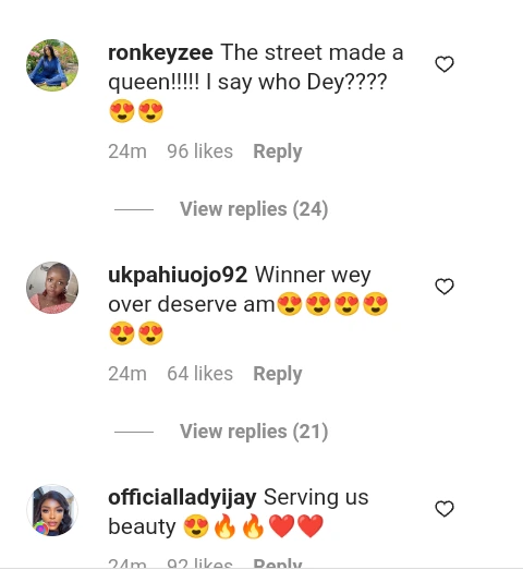 Fans react after Winner of the BBN show season 7, Phyna shares new stunning pictures online.